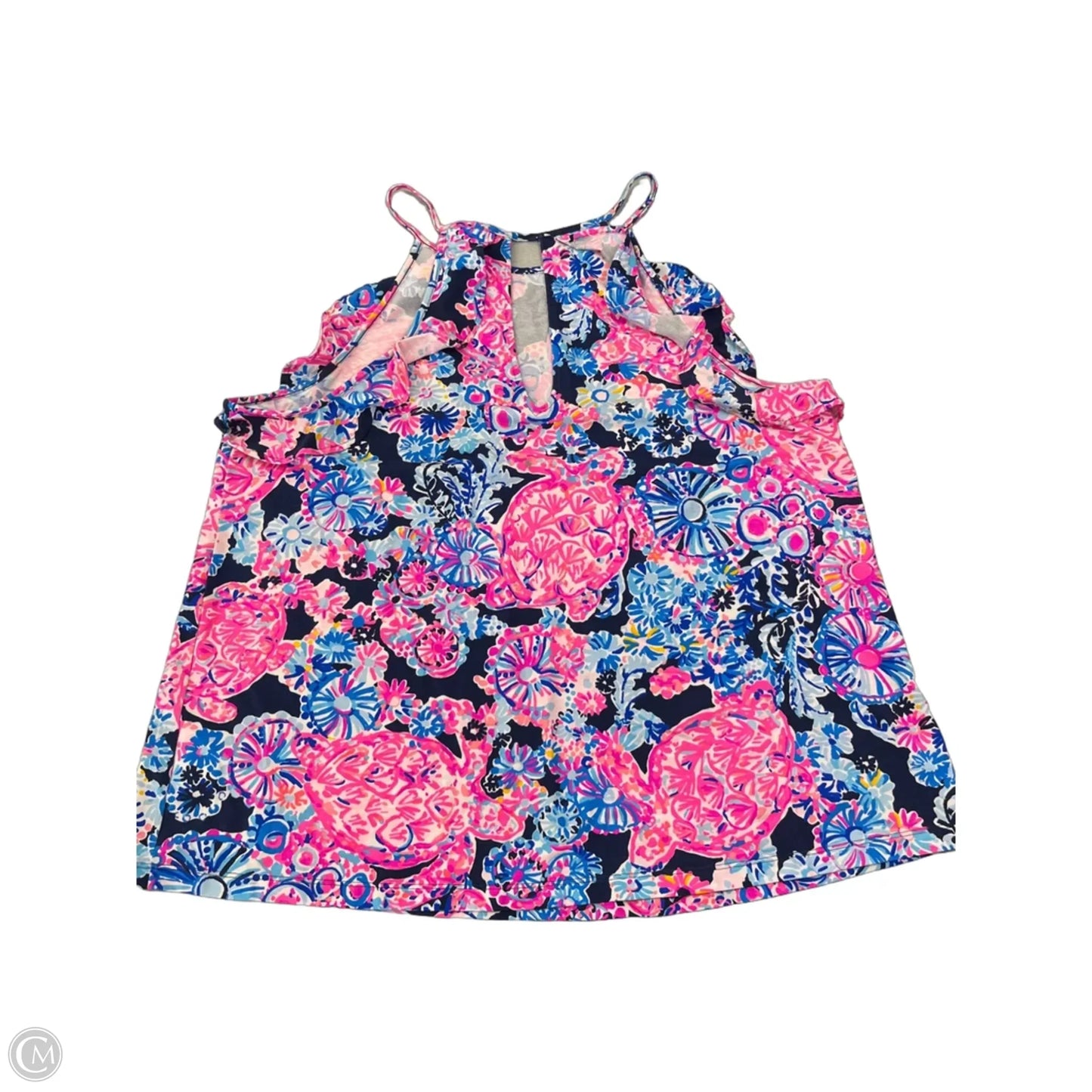 Top Sleeveless Designer By Lilly Pulitzer In Blue, Size: Xl