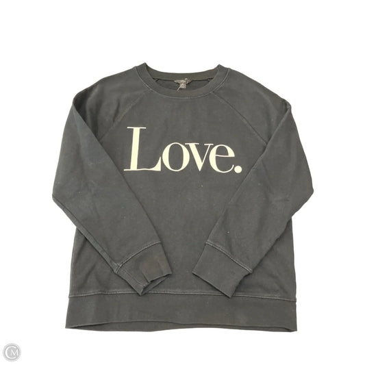 Sweatshirt Crewneck By J. Crew In Black, Size: Xs