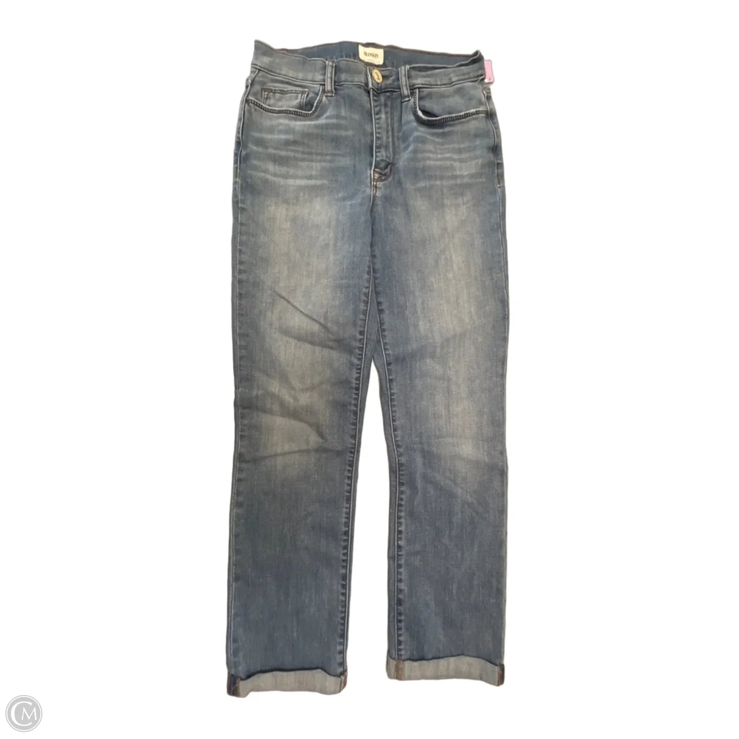 Jeans Straight By Hudson In Blue Denim, Size: 4