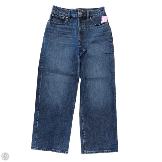 Jeans Wide Leg By Madewell In Blue Denim, Size: 2p