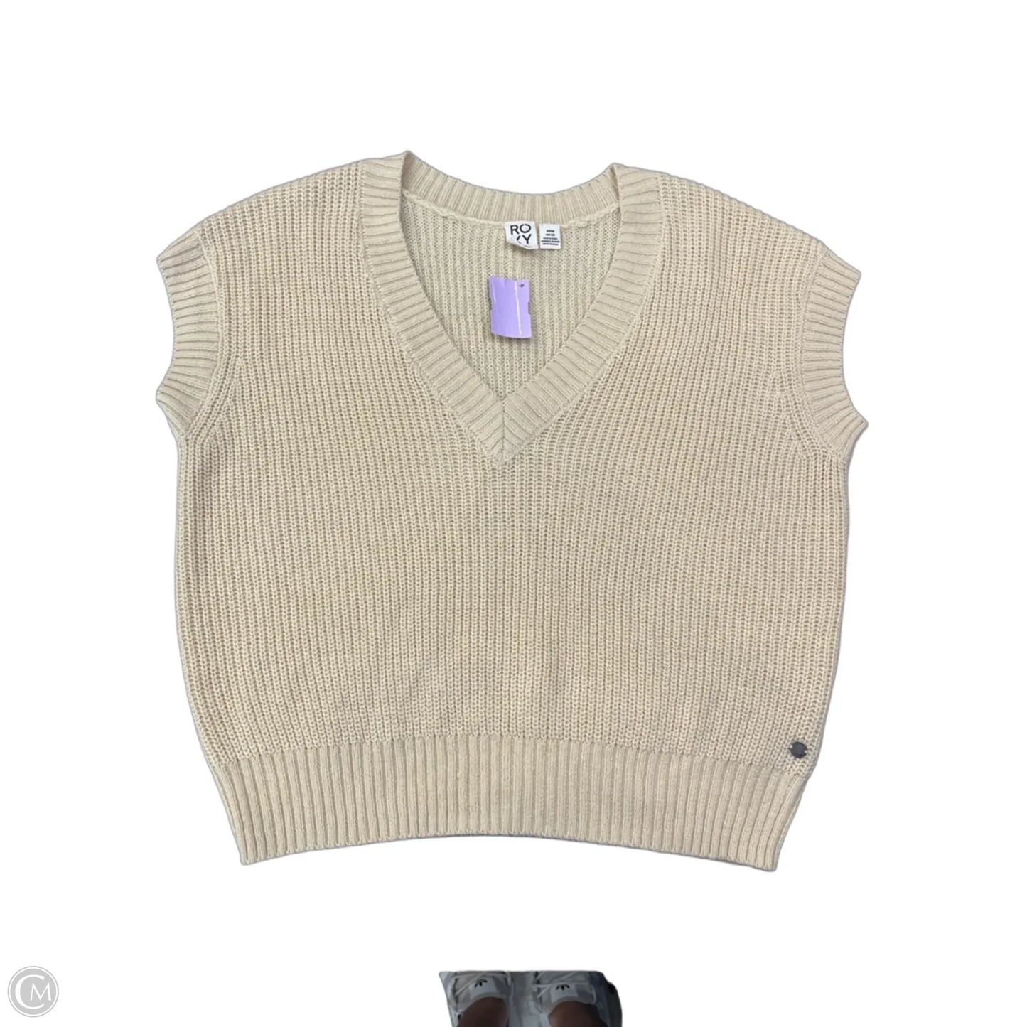 Vest Sweater By Roxy In Tan, Size: S