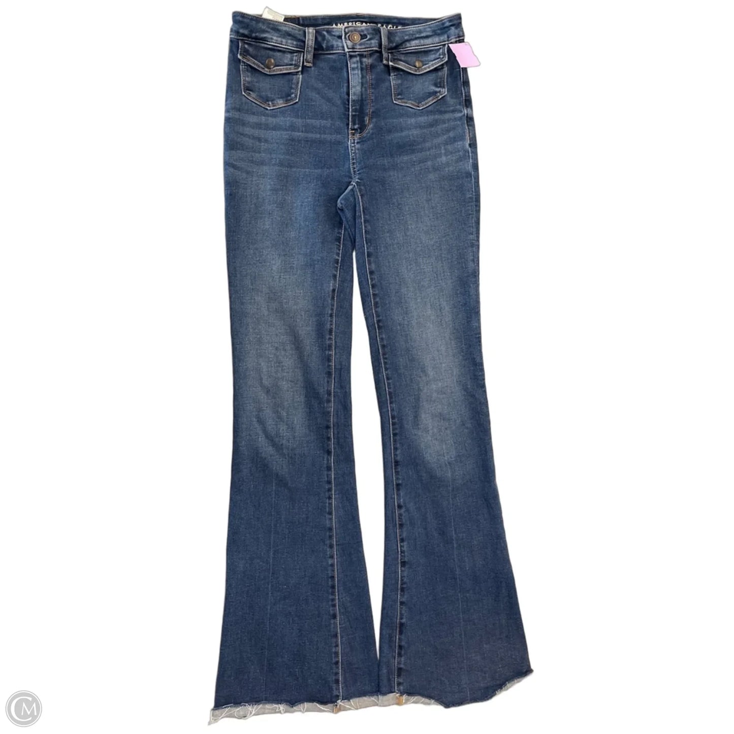 Jeans Flared By American Eagle In Blue Denim, Size: 2l