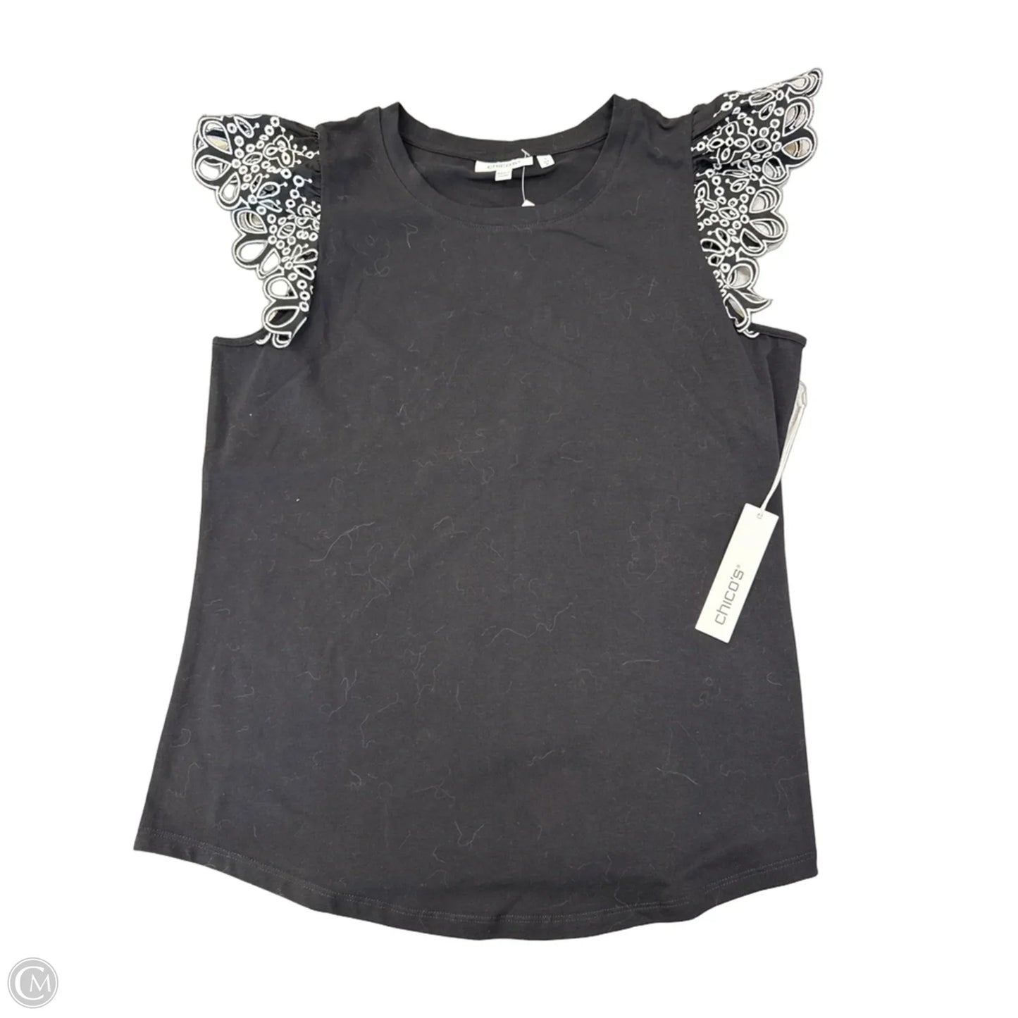 Blouse Sleeveless By Chicos In Black, Size: M