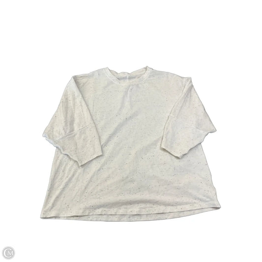 Athletic Top Short Sleeve By Lululemon In White, Size: M