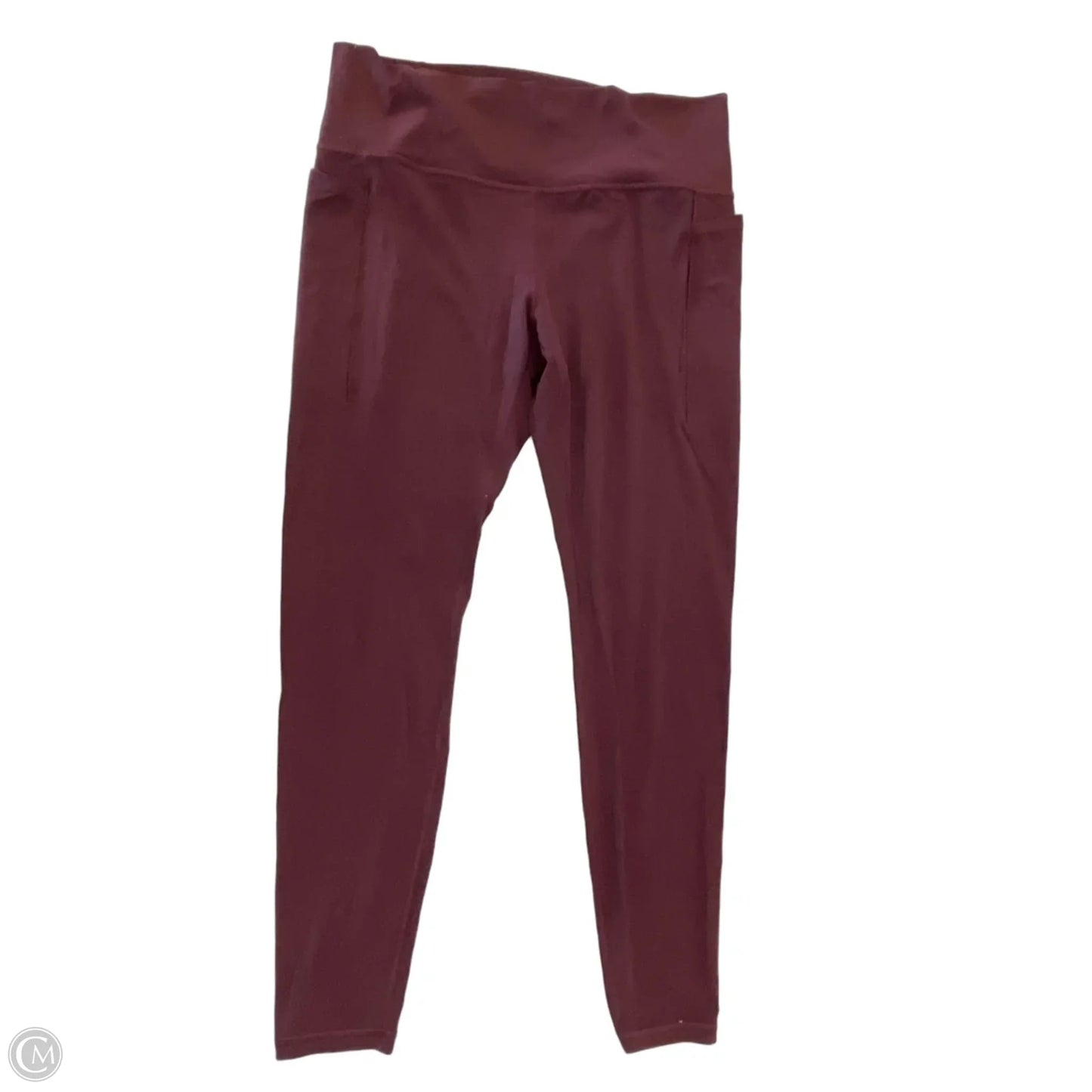 Athletic Leggings By Athleta In Maroon, Size: Xl