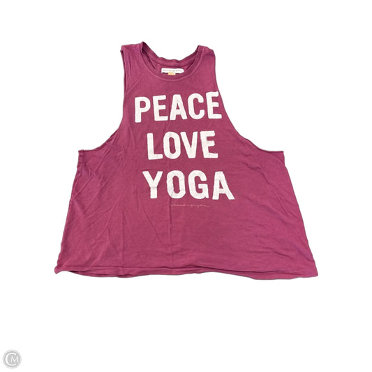 Athletic Tank Top By Spiritual Gangster In Pink, Size: M
