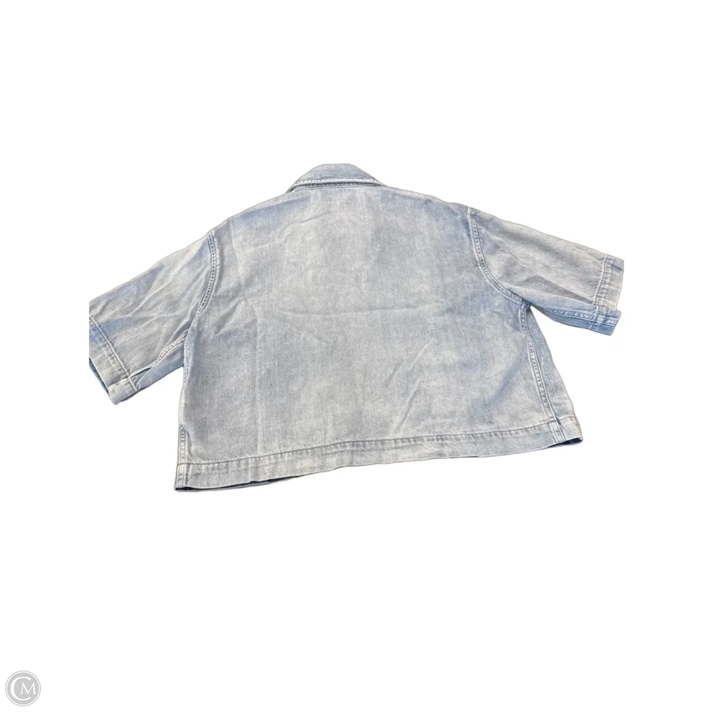 Top Short Sleeve By Rag And Bone In Blue Denim, Size: M
