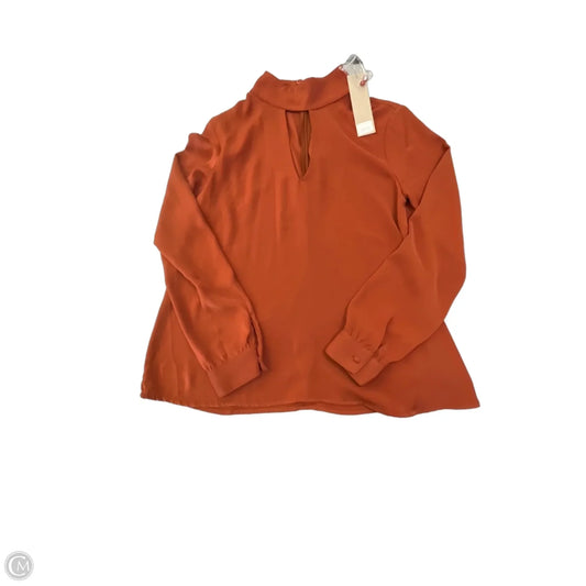 Blouse Long Sleeve By Do + Be In Orange, Size: S