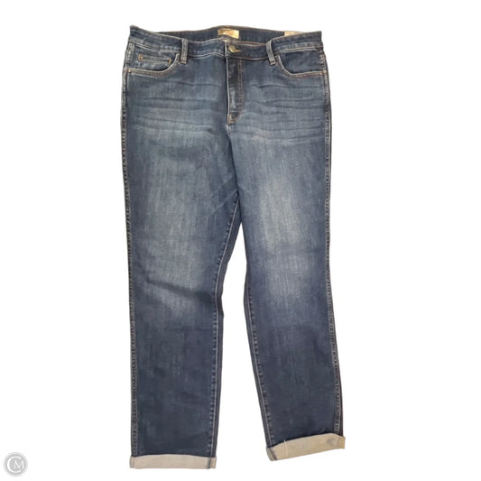 Jeans Boyfriend By Kut In Blue Denim, Size: 16