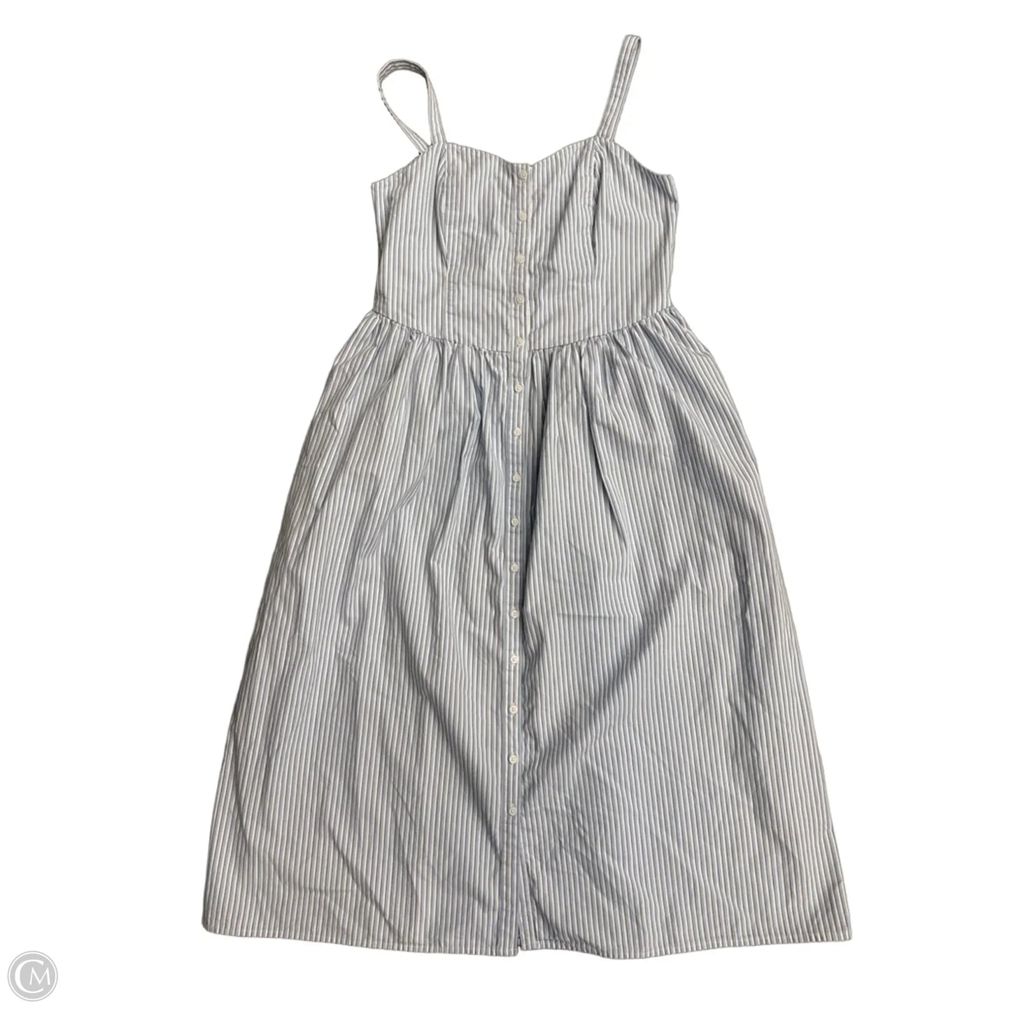 Dress Casual Midi By Levis In Striped Pattern, Size: L
