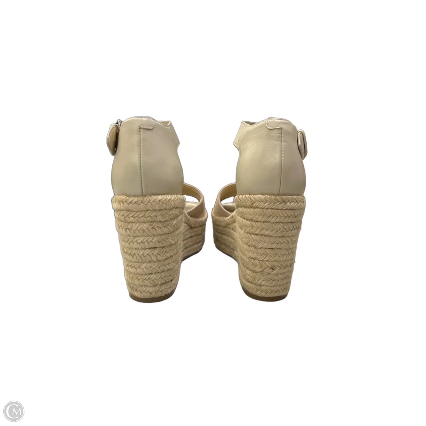 Sandals Heels Wedge By Marc Fisher In Tan, Size: 9.5