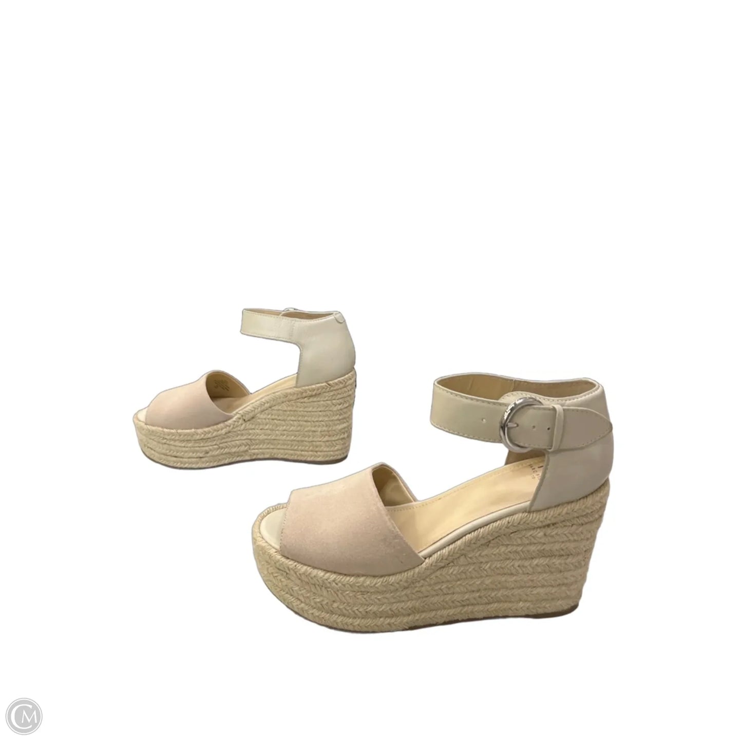 Sandals Heels Wedge By Marc Fisher In Tan, Size: 9.5