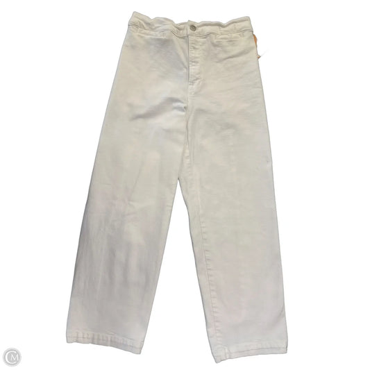 Jeans Cropped By Madewell In White Denim, Size: 0