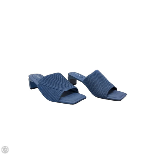 Sandals Heels Block By Vivaia In Blue, Size: 10