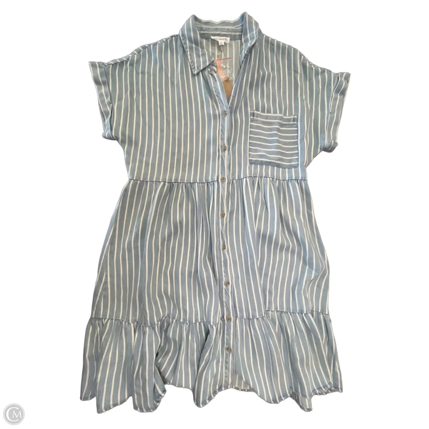Dress Casual Short By Blu Pepper In Blue, Size: L