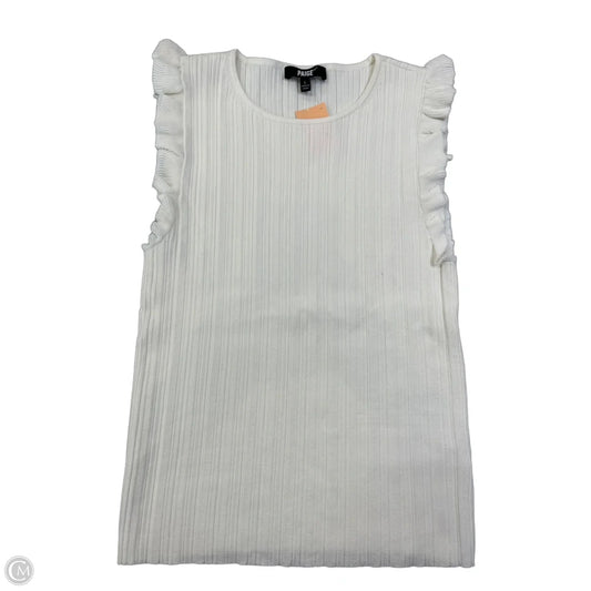 Top Sleeveless By Paige In White, Size: L