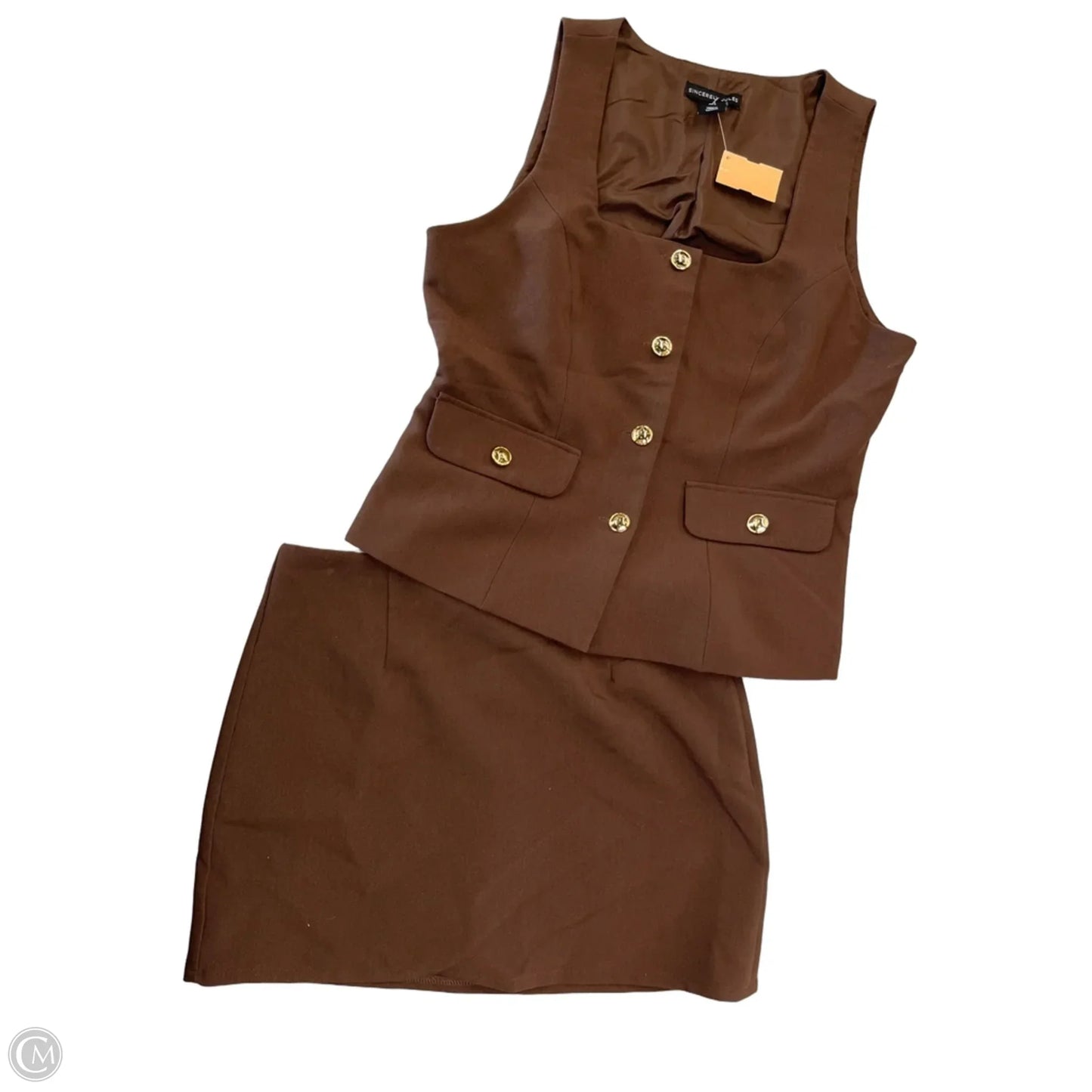 Skirt Set 2pc By Sincerely Jules In Brown, Size: M