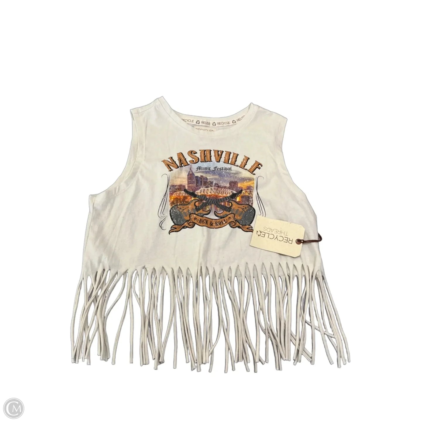 Tank Top By Clothes Mentor In Cream, Size: M