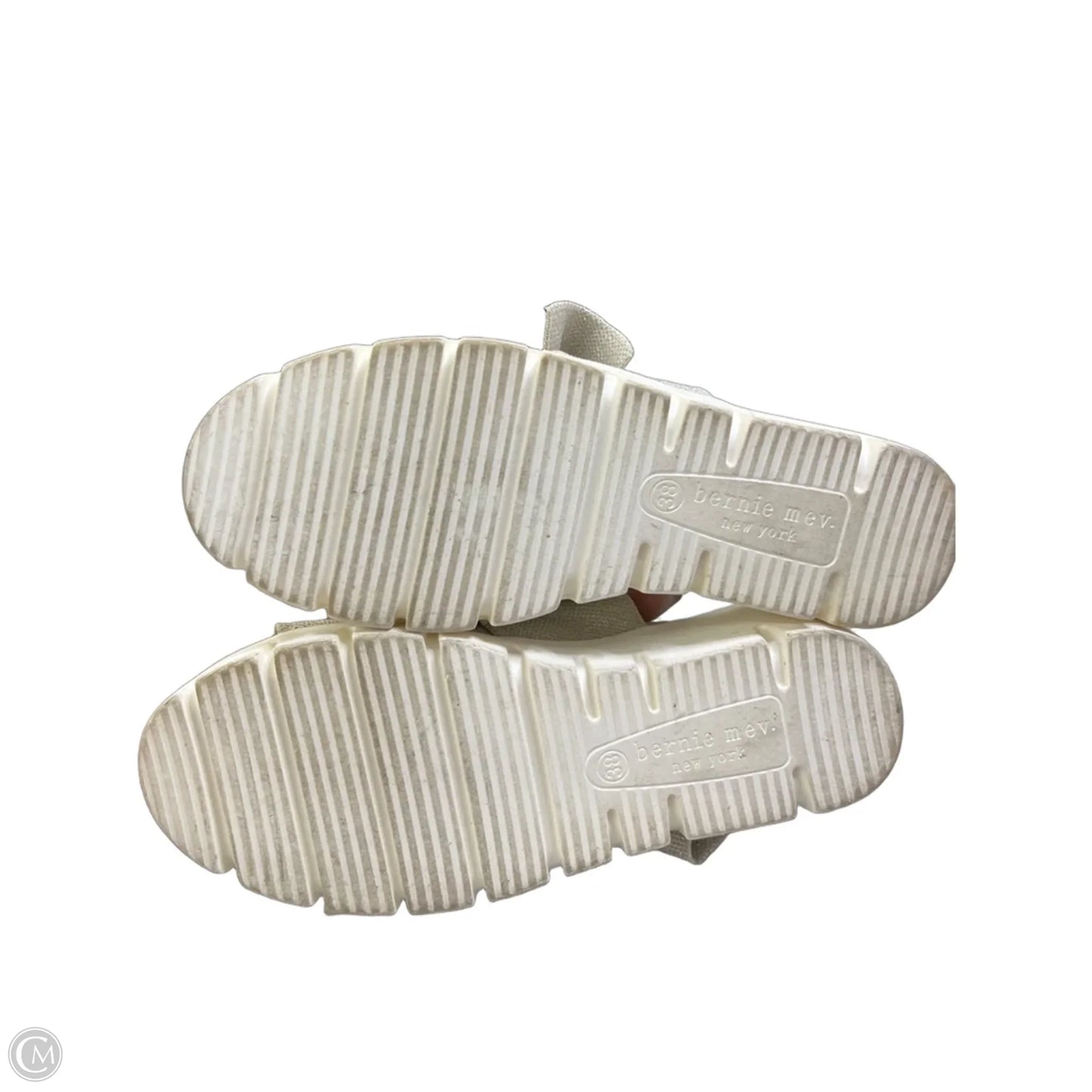 Sandals Heels Wedge By Bernie Mev In Silver, Size: 8
