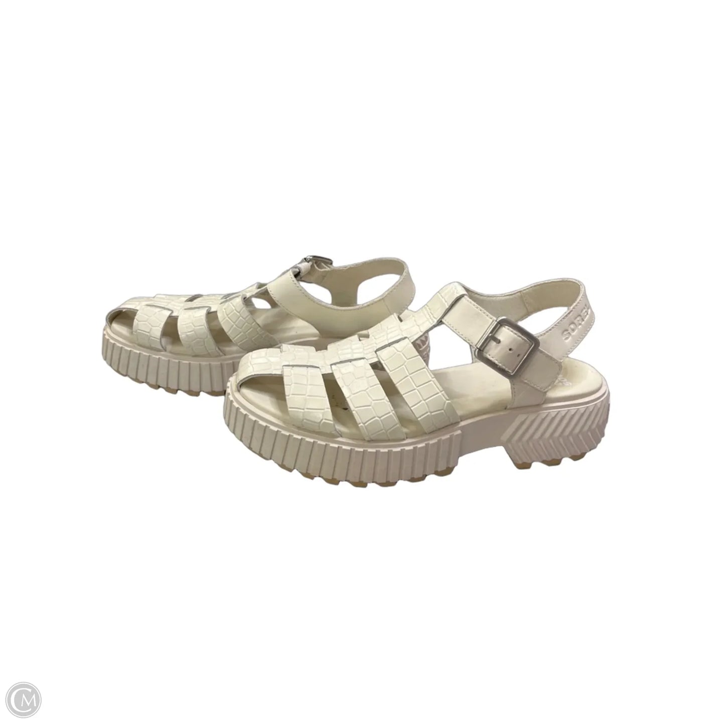 Sandals Heels Platform By Sorel In White, Size: 8