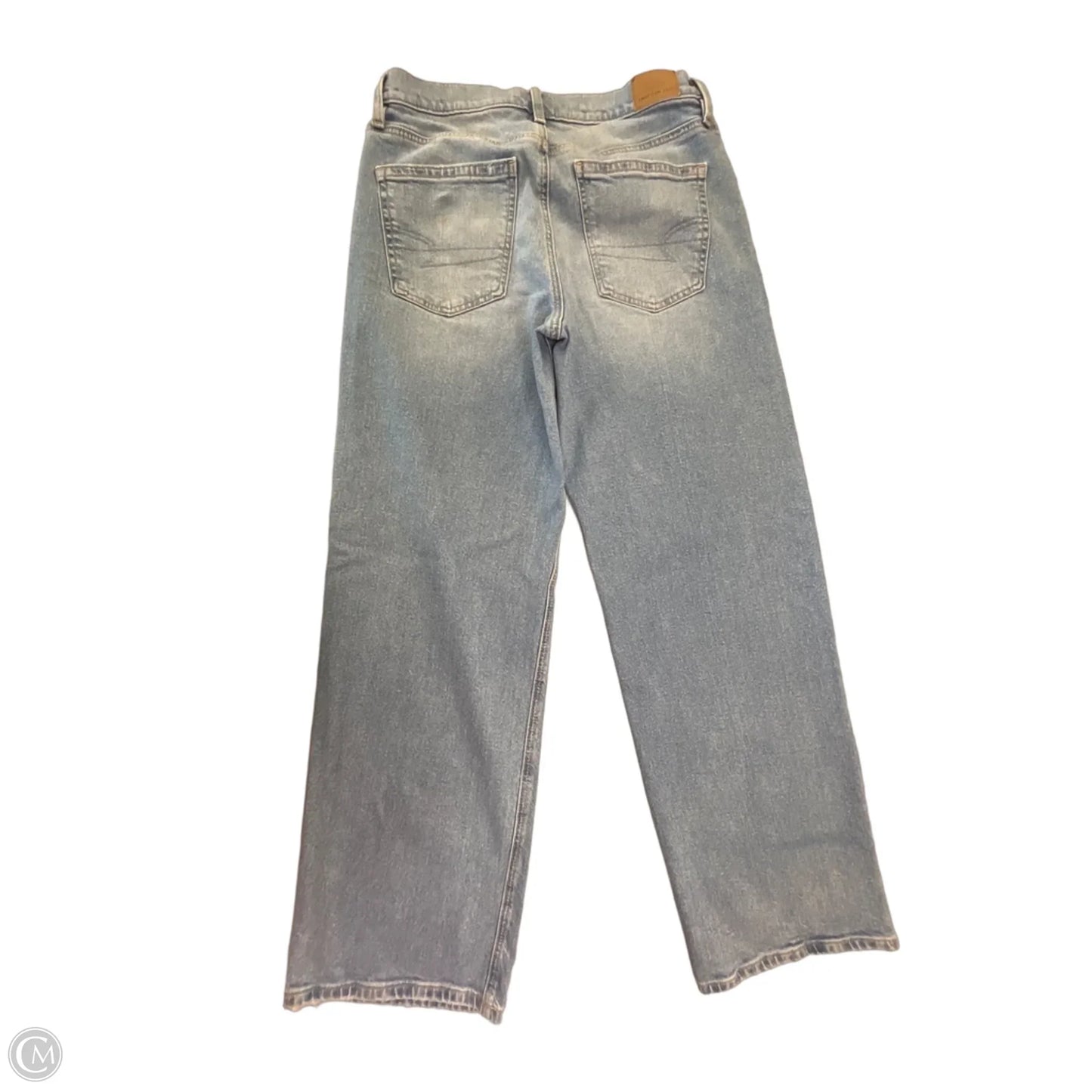 Jeans Wide Leg By American Eagle In Blue Denim, Size: 6l