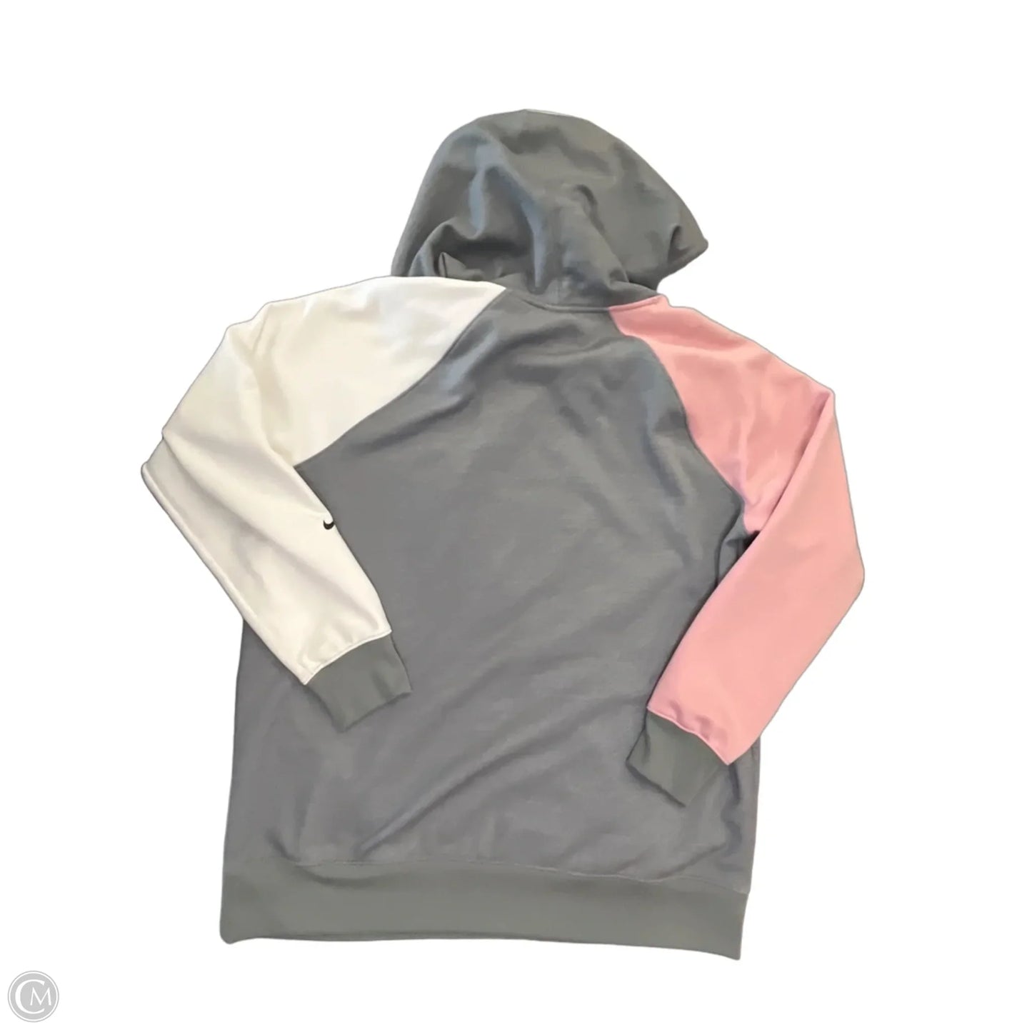 Athletic Sweatshirt Hoodie By Nike Apparel In Grey, Size: M