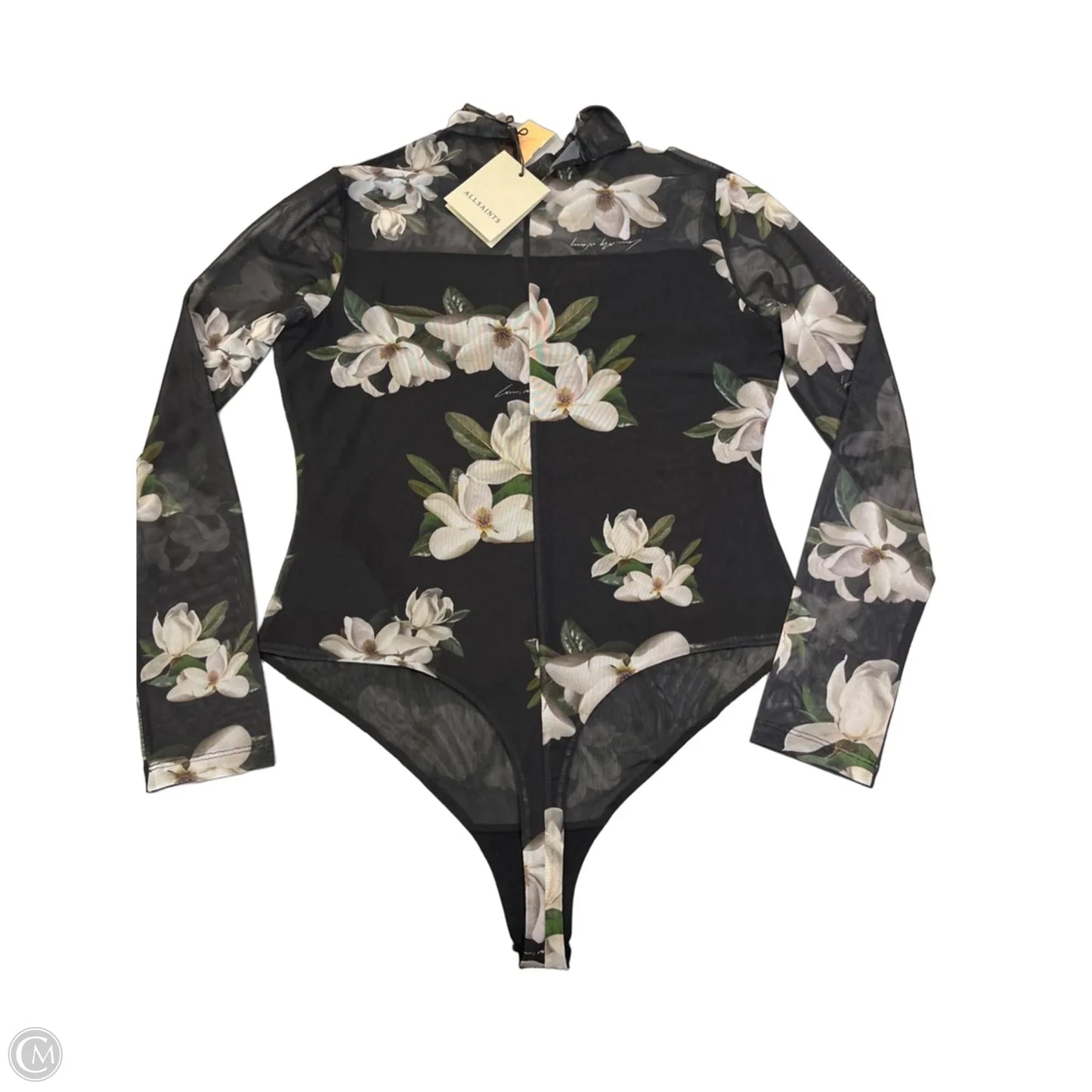 Top Long Sleeve Designer By All Saints In Black, Size: M