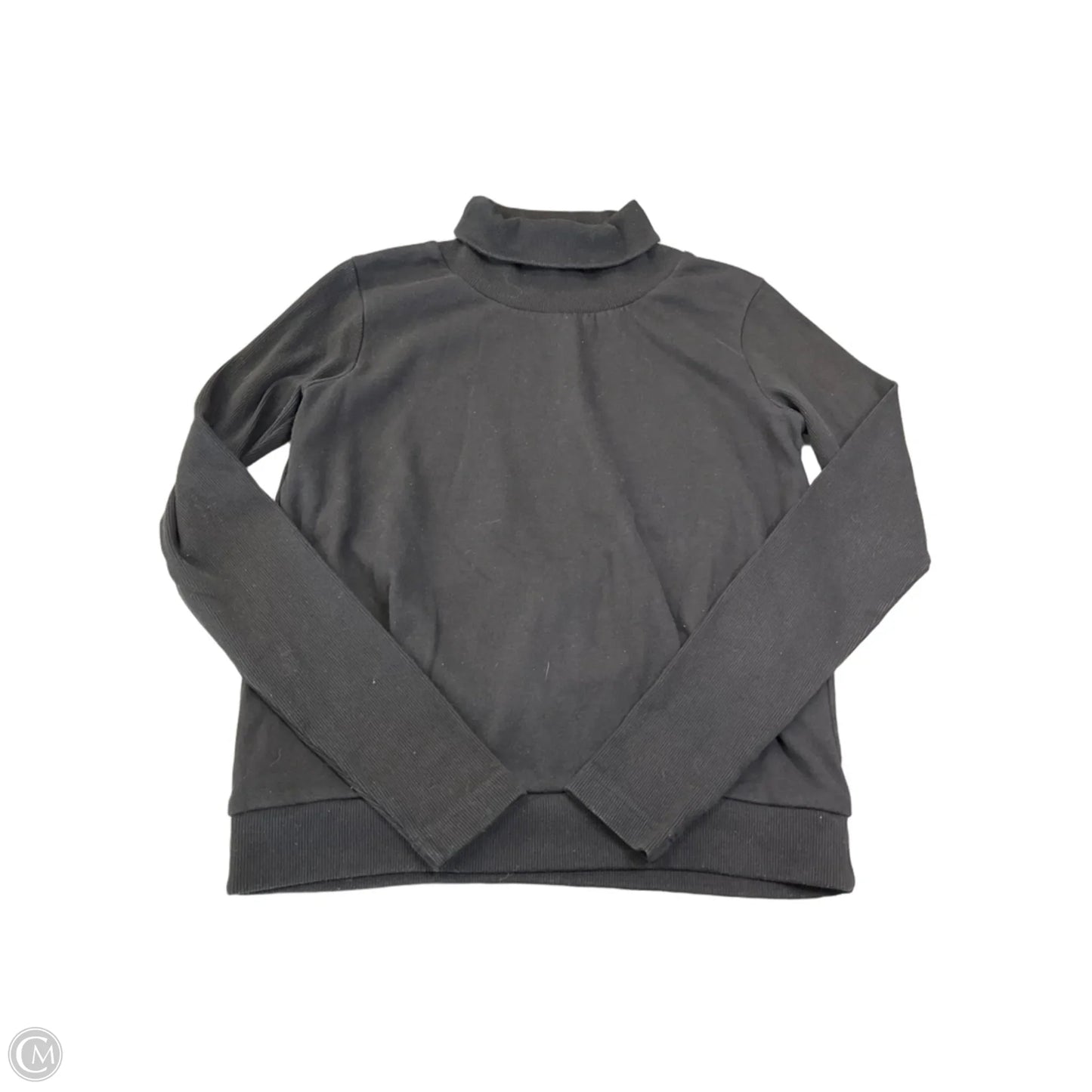 Athletic Top Long Sleeve Collar By Alo In Black, Size: S