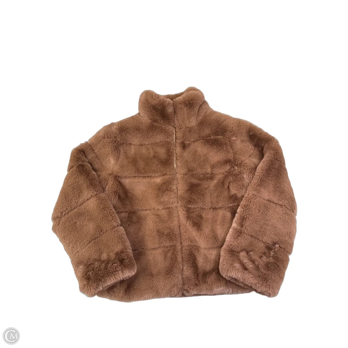 Coat Faux Fur & Sherpa By Clothes Mentor In Brown, Size: Xs