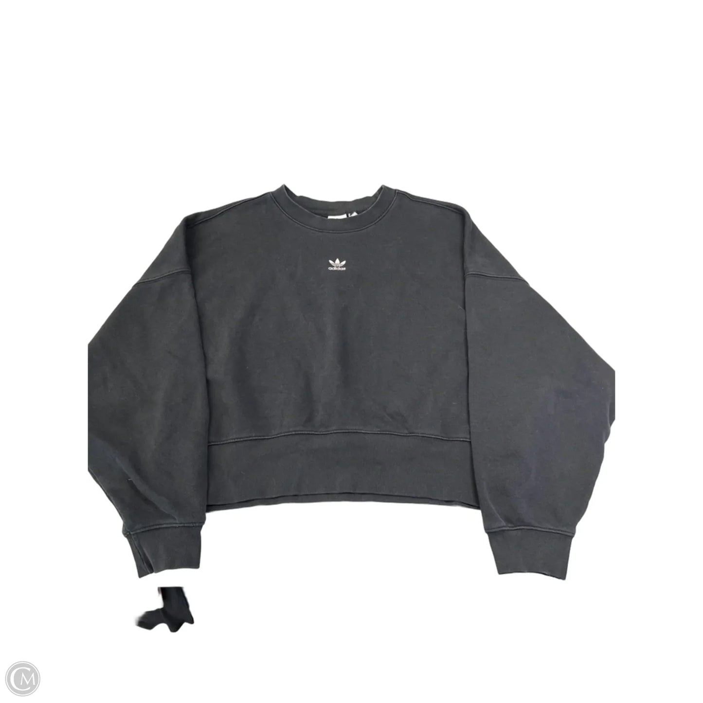 Athletic Sweatshirt Crewneck By Adidas In Black, Size: S