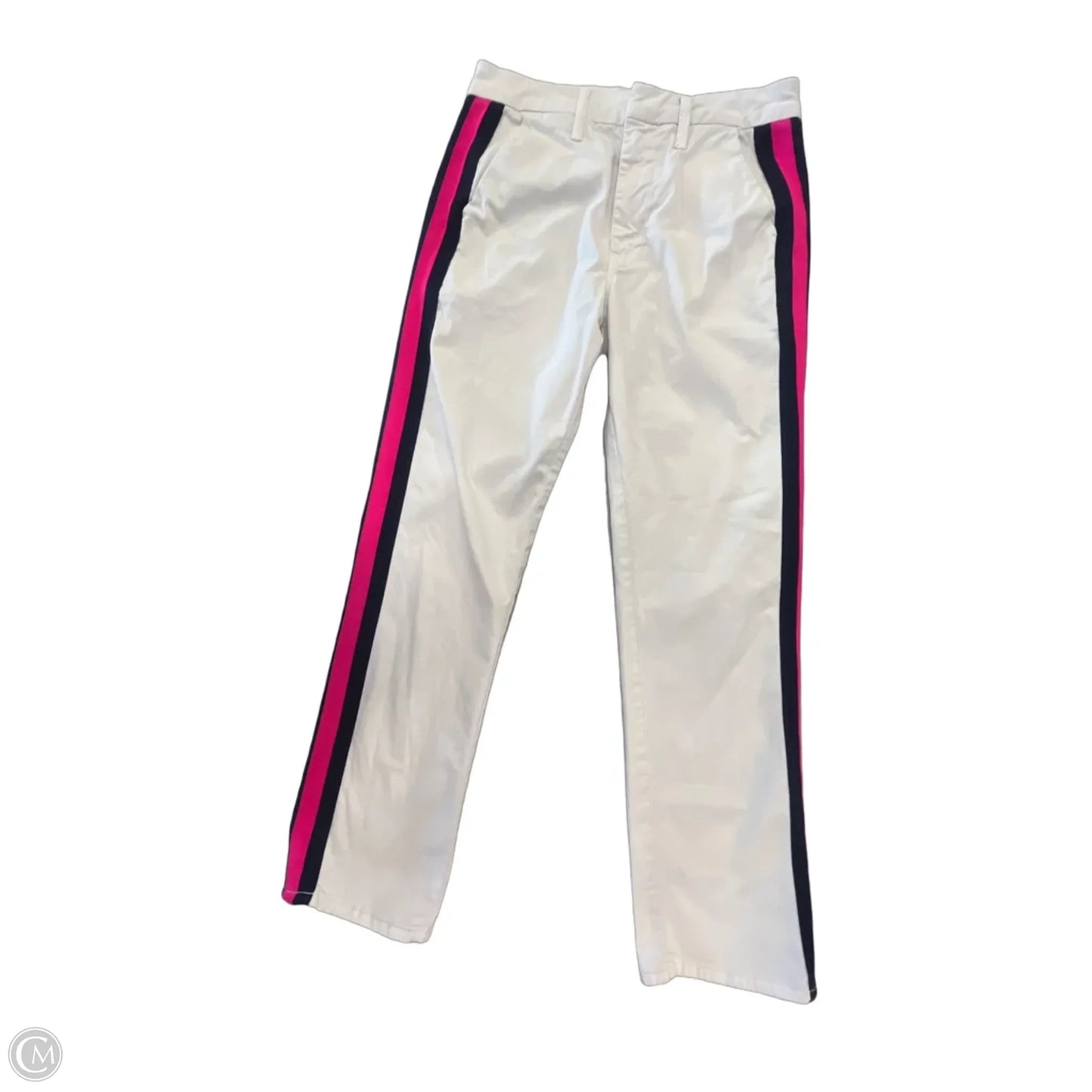 Jeans Straight By Mother In White Denim, Size: 0