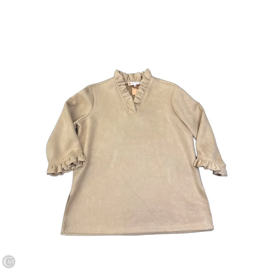 Top 3/4 Sleeve By Jude Connally In Tan, Size: S