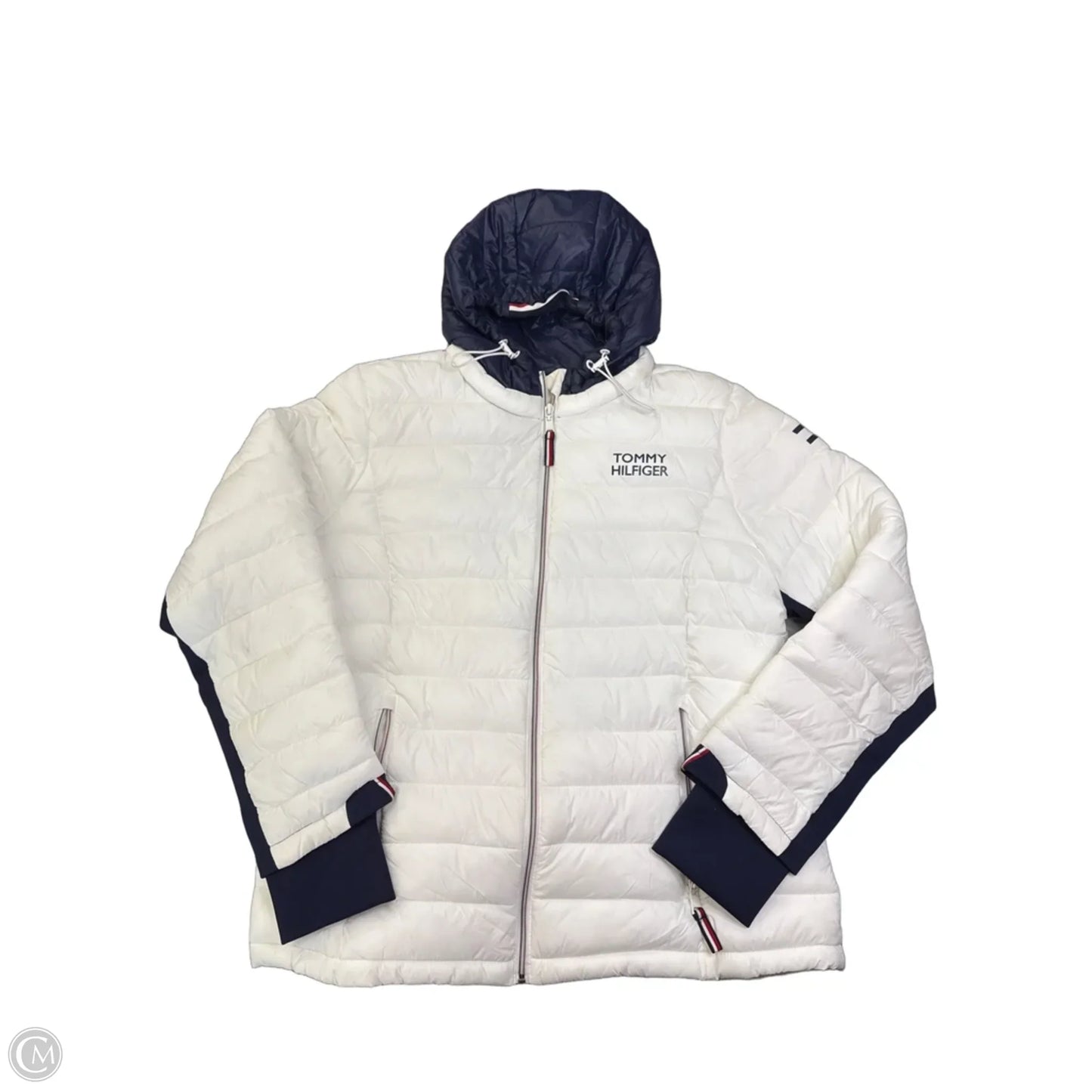 Coat Puffer & Quilted By Tommy Hilfiger In White, Size: Xl