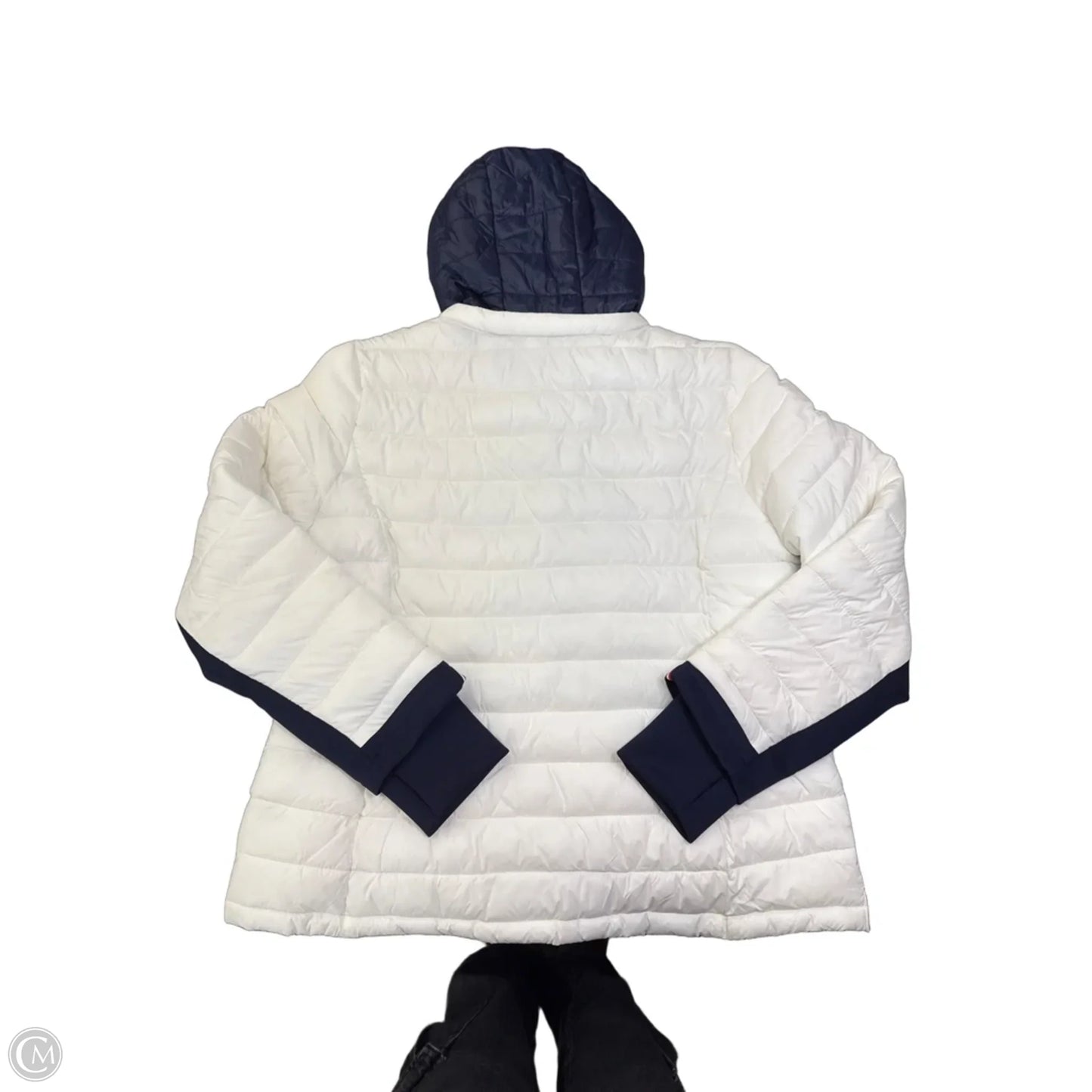 Coat Puffer & Quilted By Tommy Hilfiger In White, Size: Xl