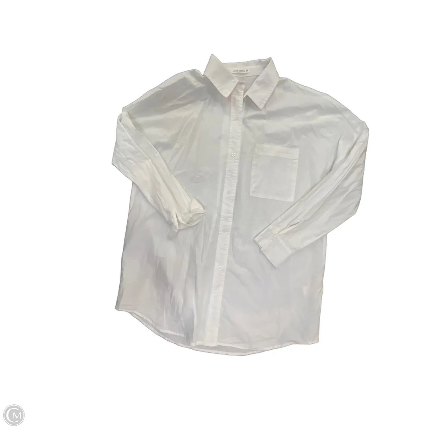 Blouse Long Sleeve By 12th Tribe In White, Size: S