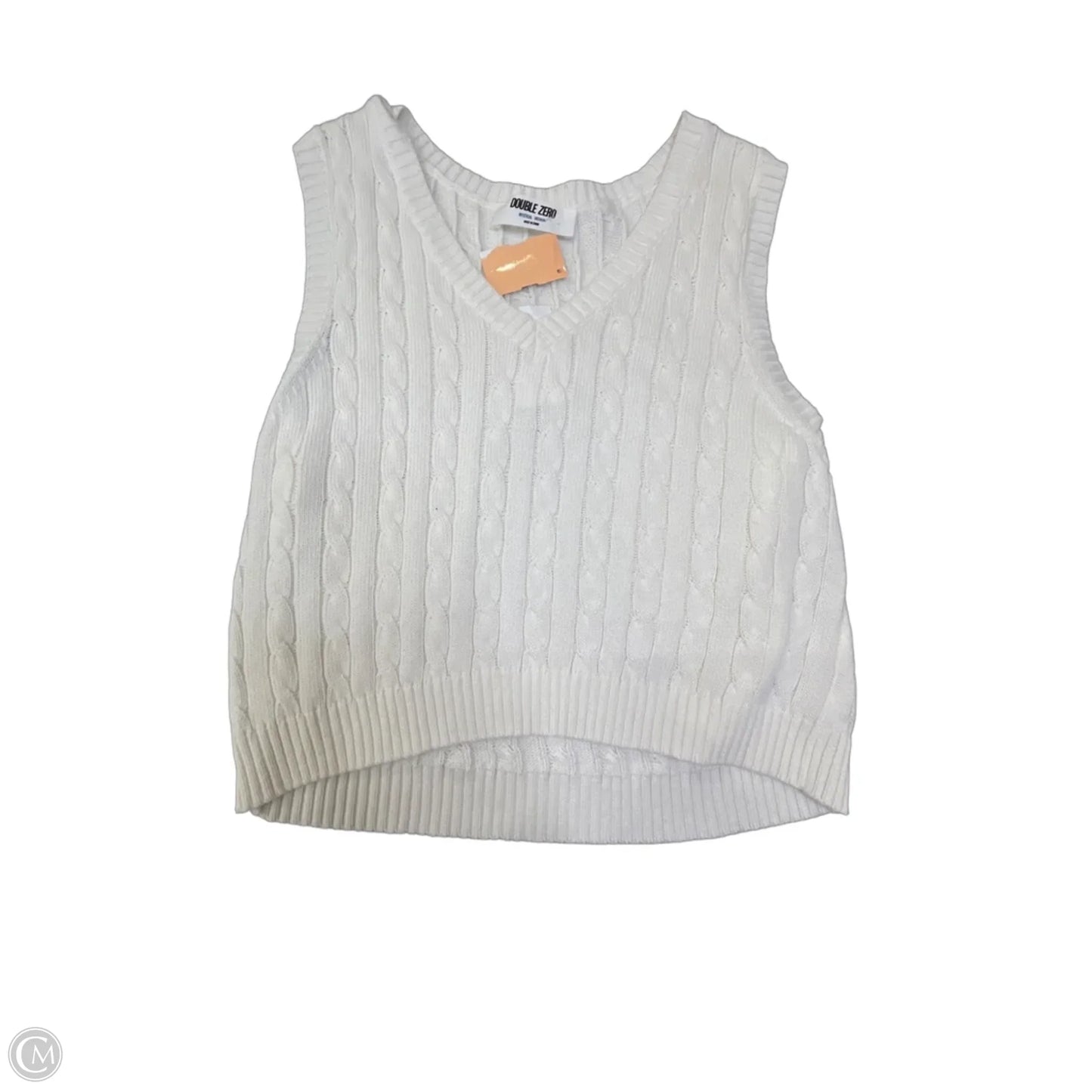 Vest Sweater By Double Zero In White, Size: M
