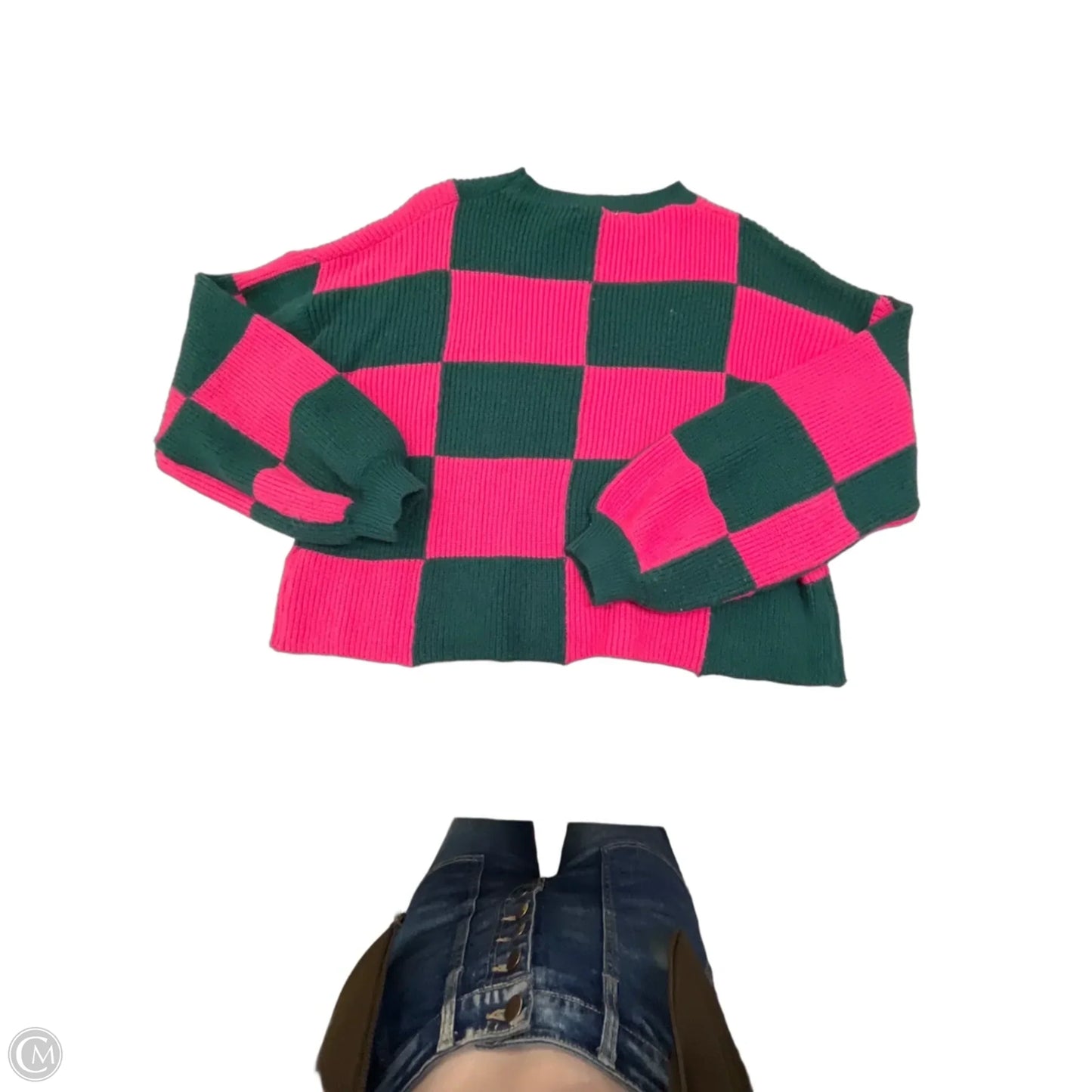 Sweater By &merci In Green & Pink, Size: M