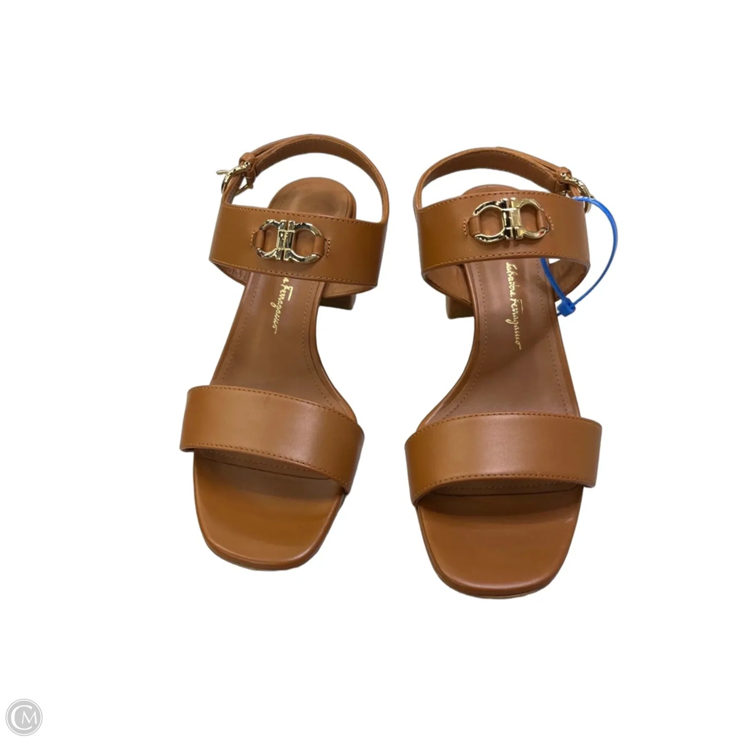 Sandals Luxury Designer By Ferragamo In Brown, Size: 7