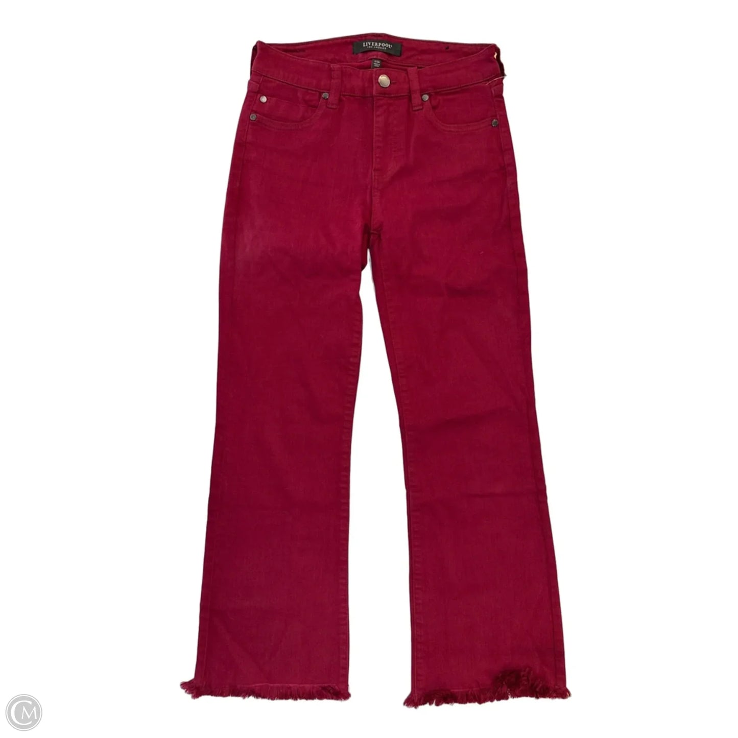 Jeans Boot Cut By Liverpool In Red Denim, Size: 2