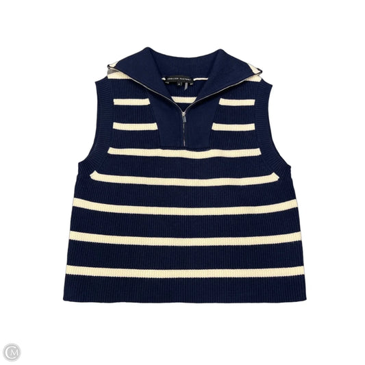 Vest Sweater By English Factory In Striped Pattern, Size: M