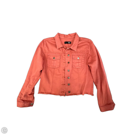 Jacket Denim By Kut In Pink Denim, Size: L