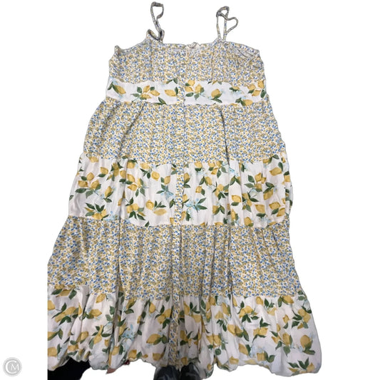 Dress Casual Midi By Lucky Brand In Floral Print, Size: Xl
