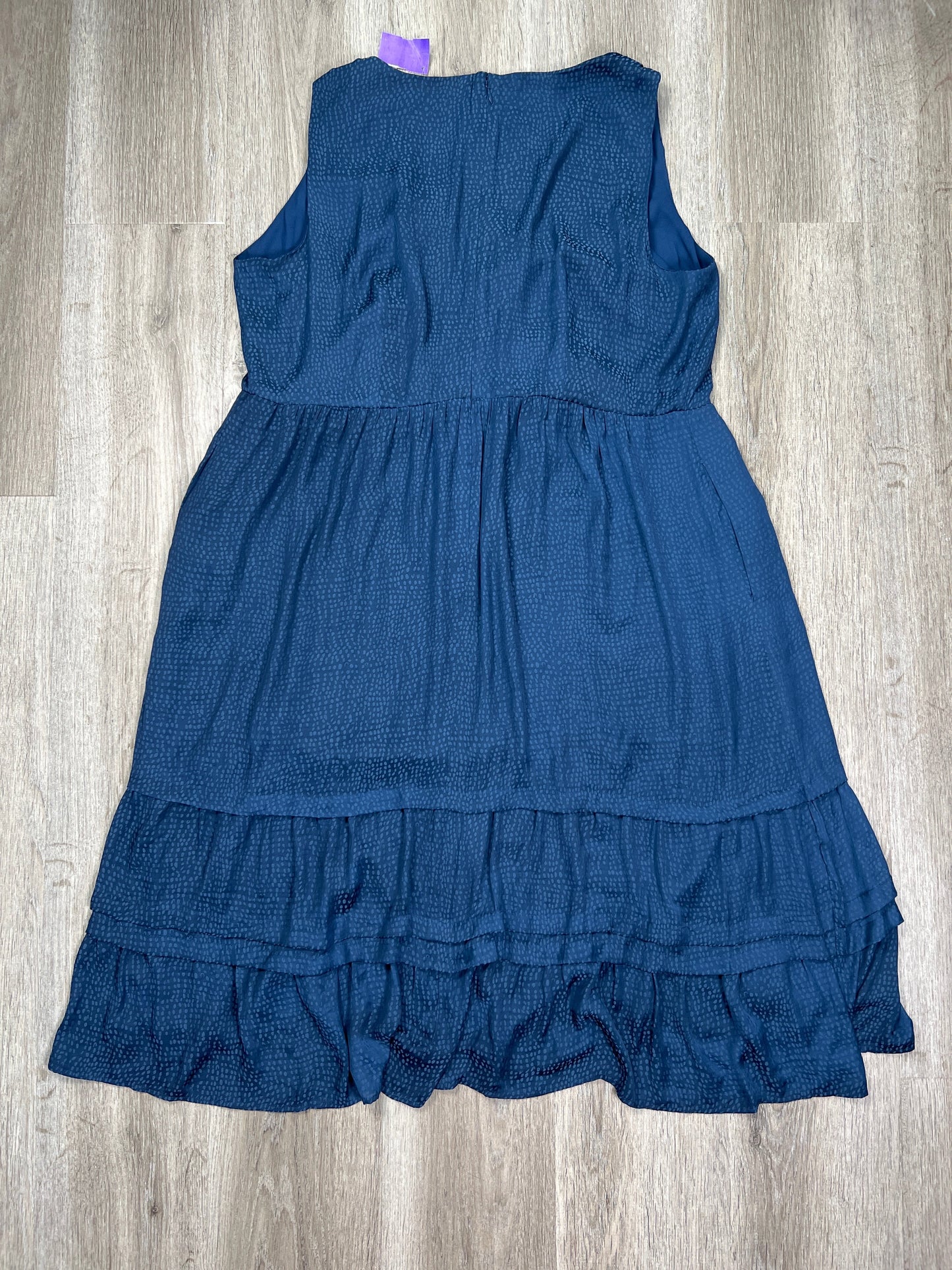 Blue Dress Casual Midi Loft, Size 1x