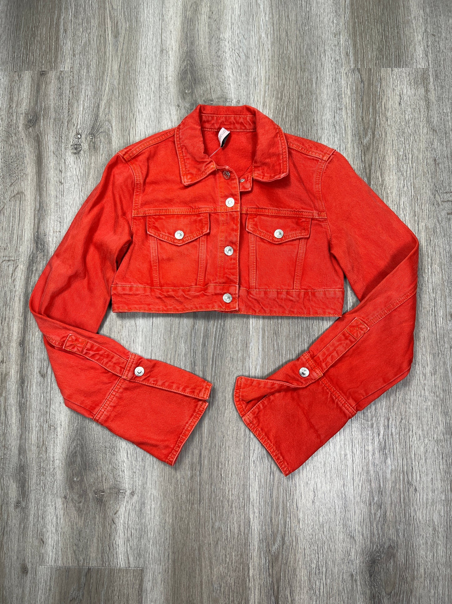 Orange Jacket Denim Zara, Size Xs