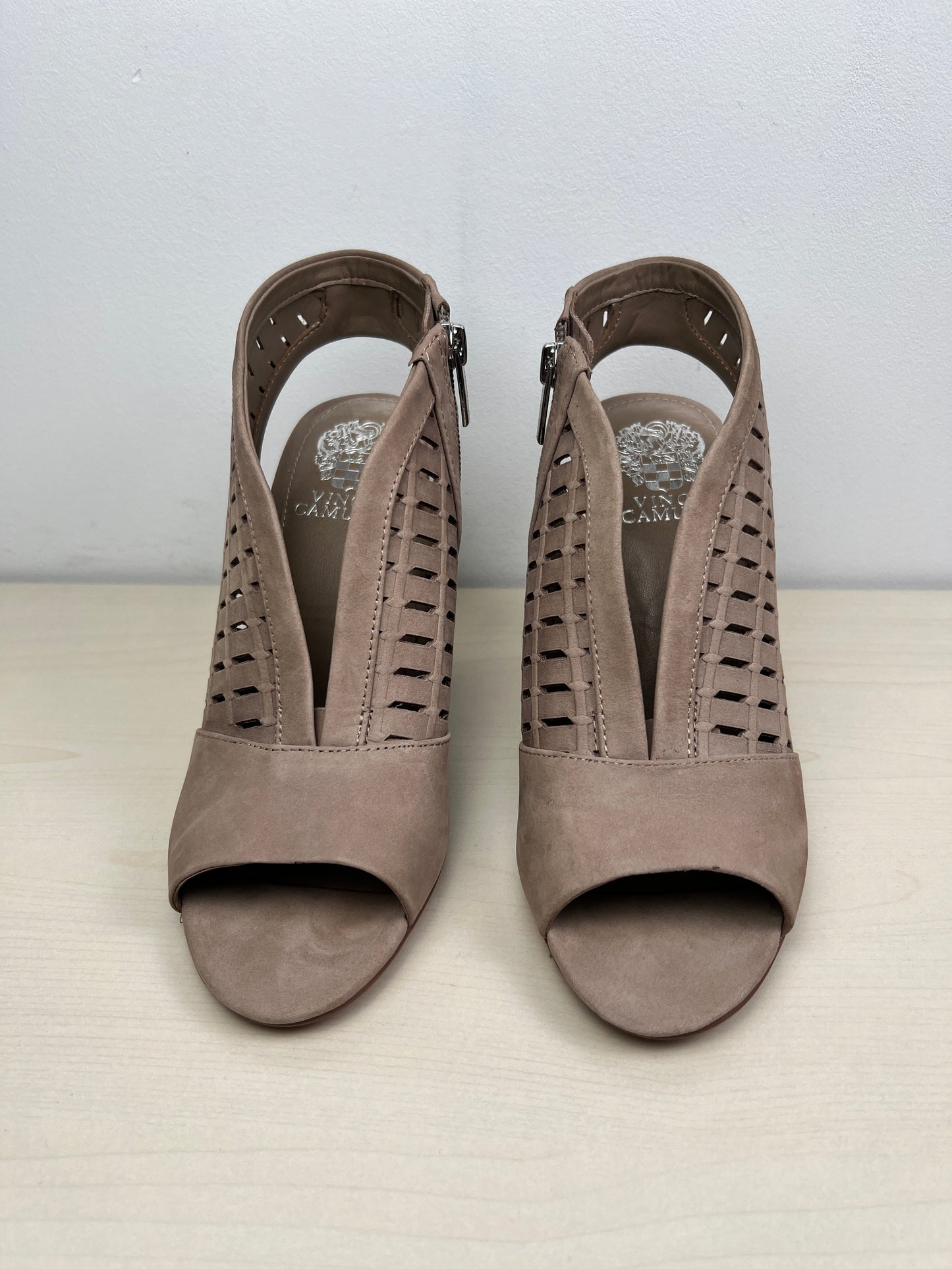 Sandals Heels Block By Vince Camuto In Tan, Size: 8.5