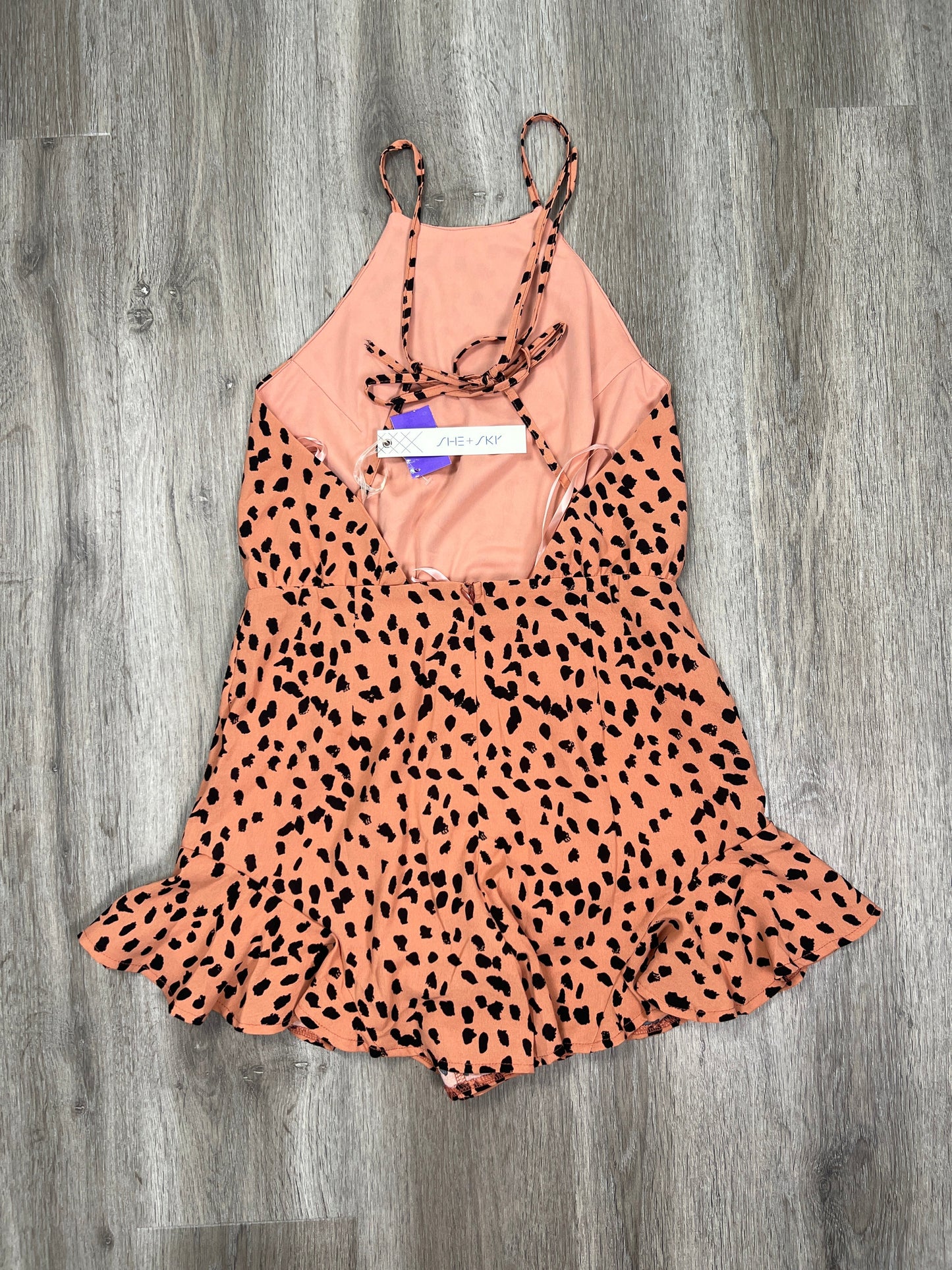 Animal Print Romper She + Sky , Size M