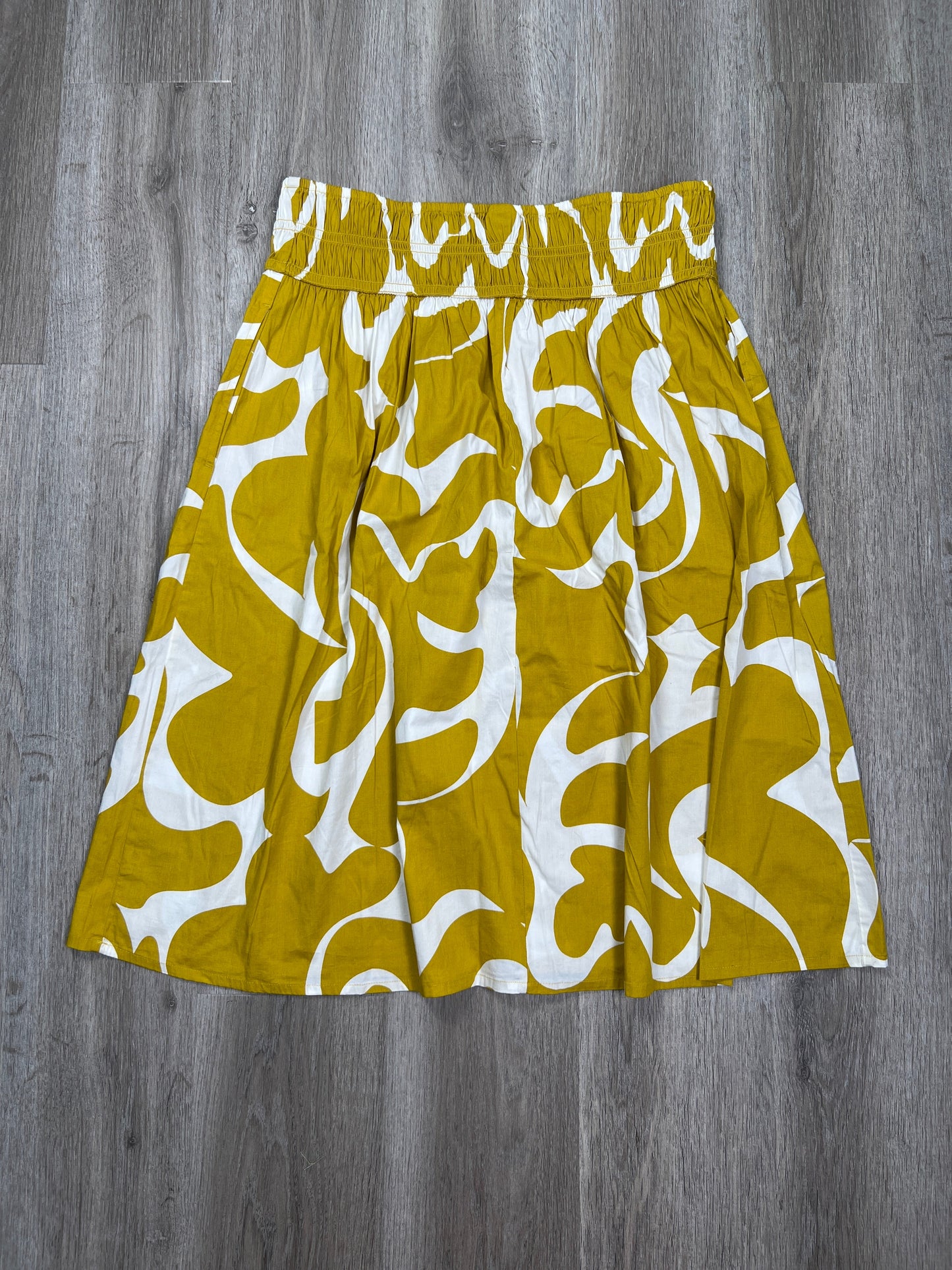 White & Yellow Skirt Midi A New Day, Size Xl