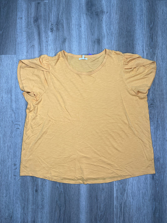 Yellow Top Short Sleeve Maurices, Size 2x