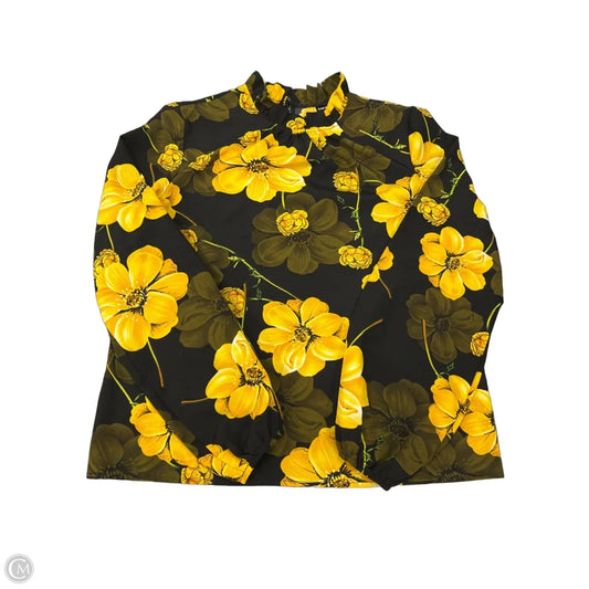 Top Long Sleeve By Shein In Floral Print, Size: L
