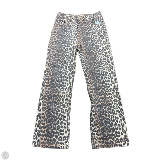 Jeans Straight By Oat In Animal Print, Size: 2
